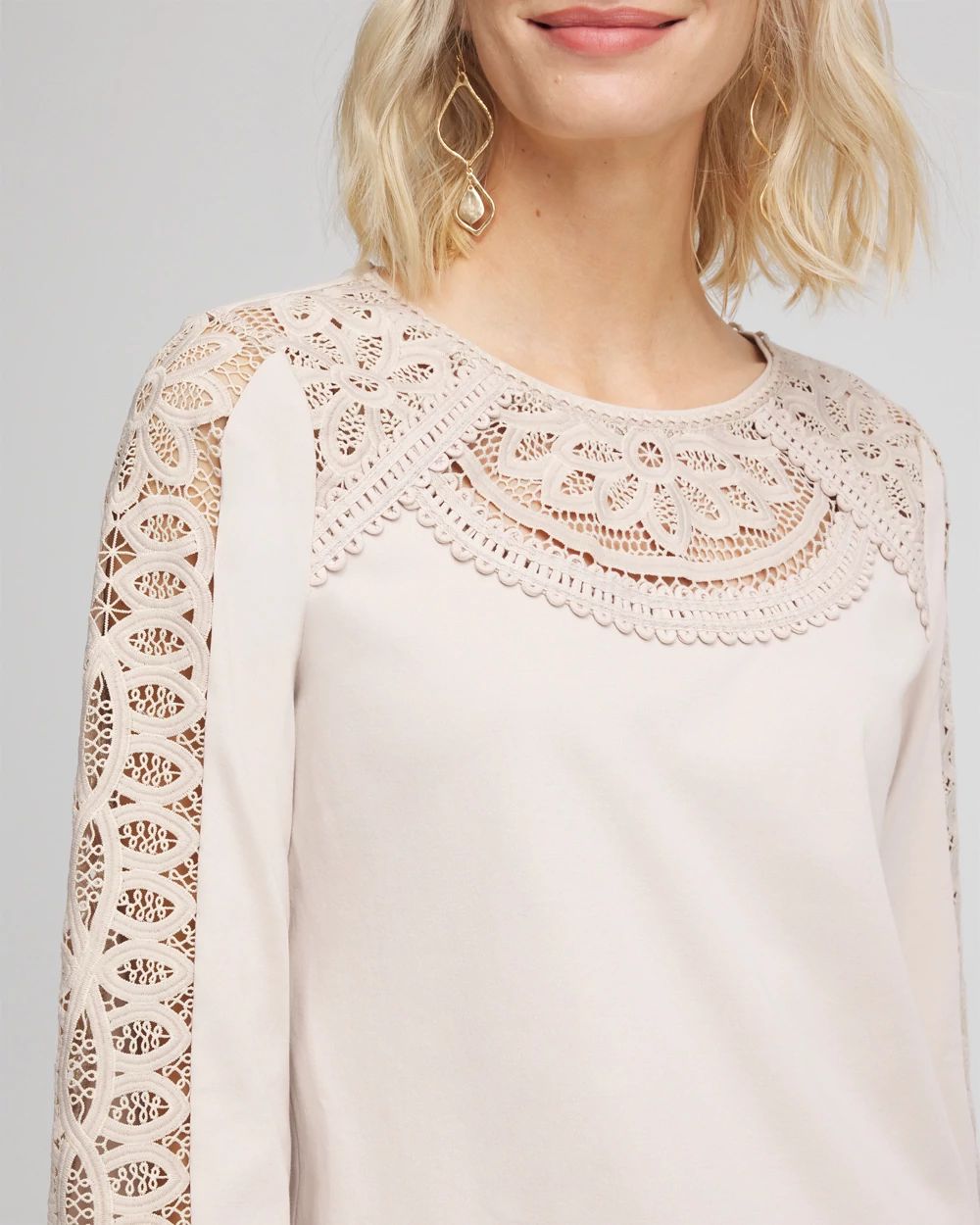 Lace Cut-Out Tee | Chico's Lace Cut-Out Tee | Chico's